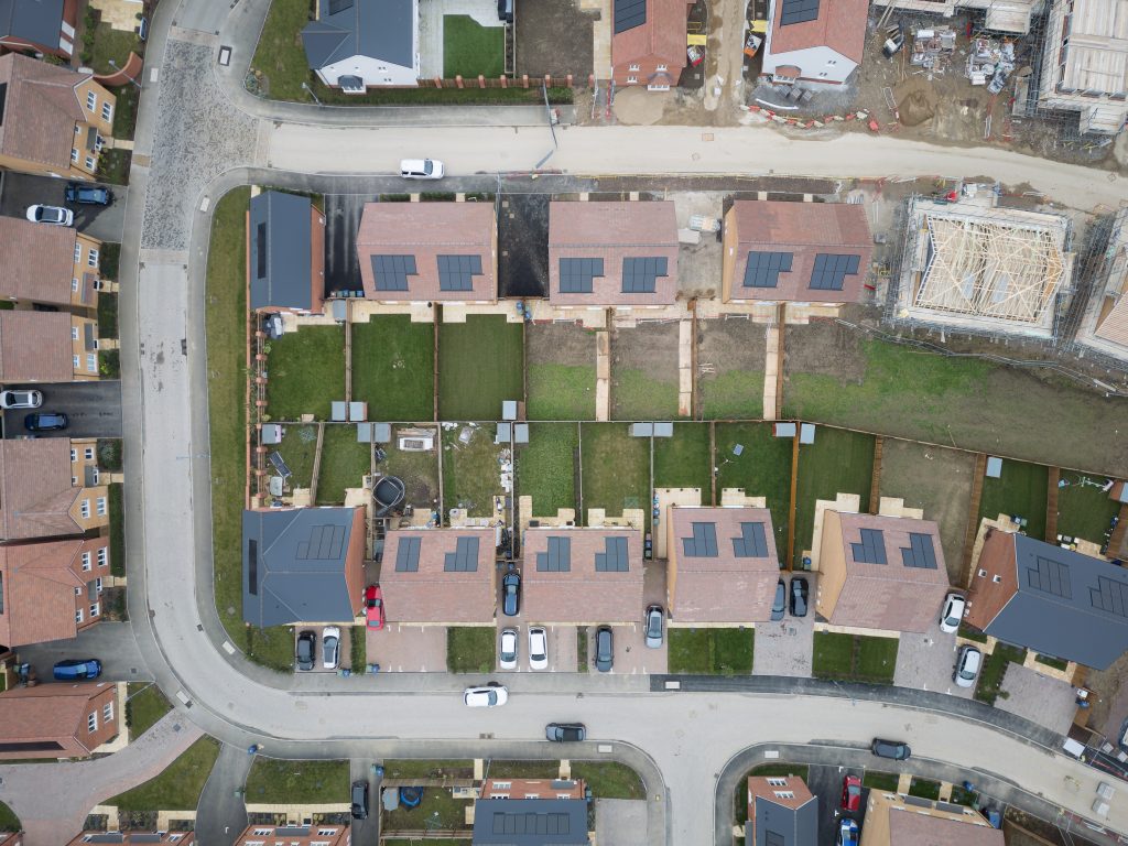 air shot of houses