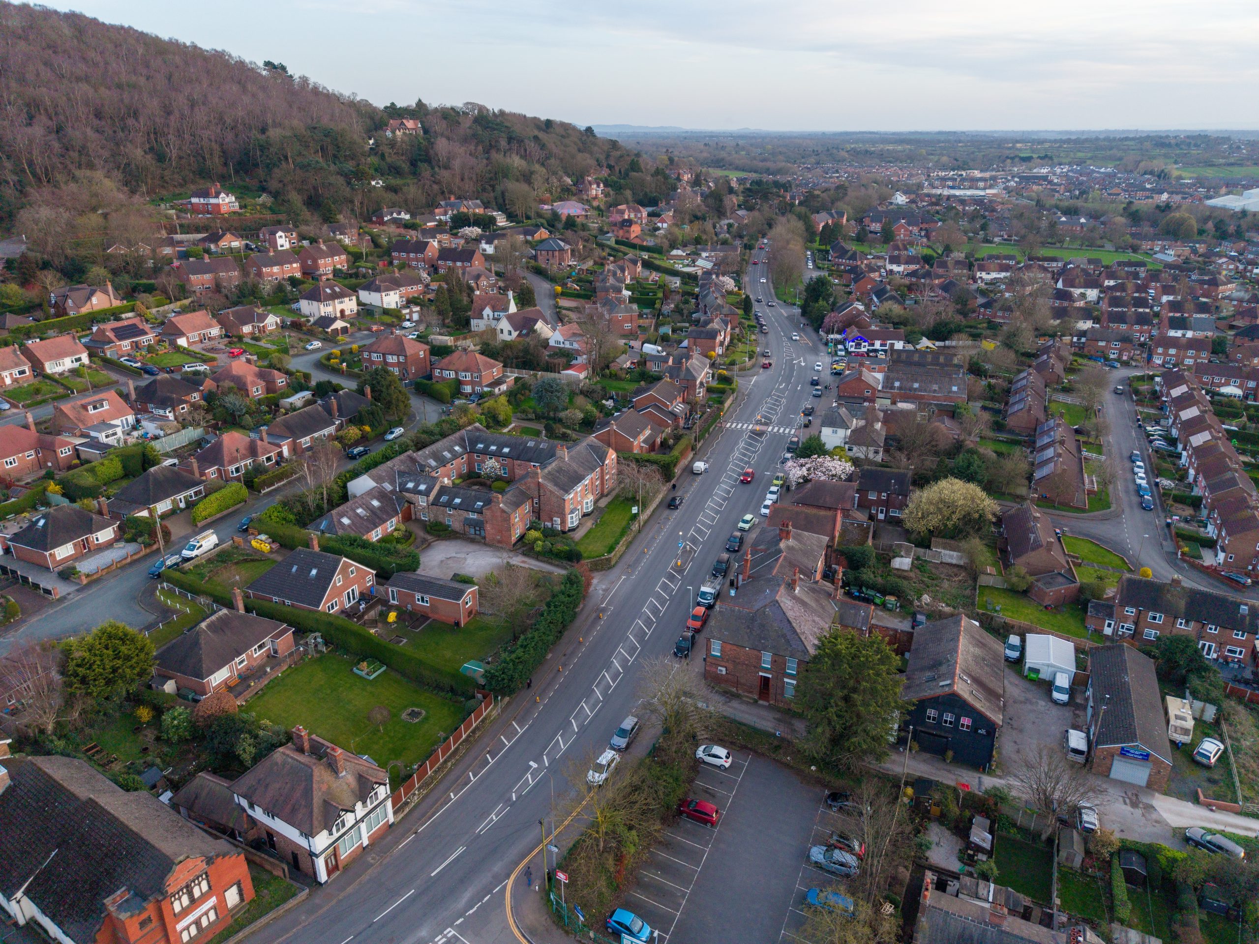 houses on a british road