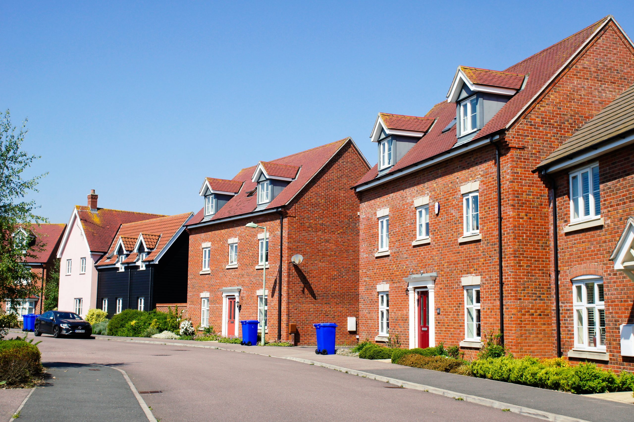 modern housing estate in The UK